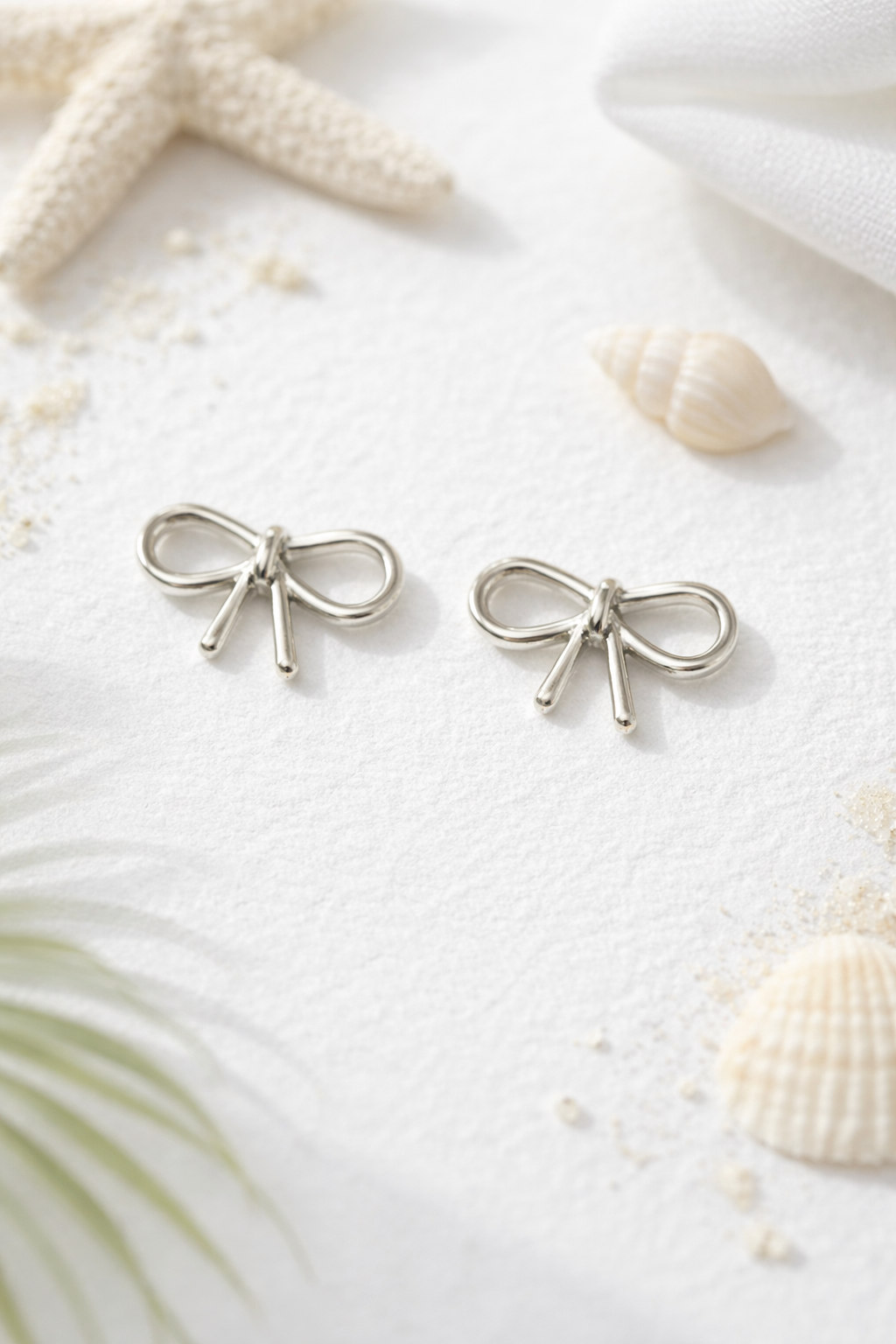 Dainty Sterling Silver Bow Earrings, Minimal Sterling Silver Knot Studs, Delicate Sterling Silver Bow Earrings