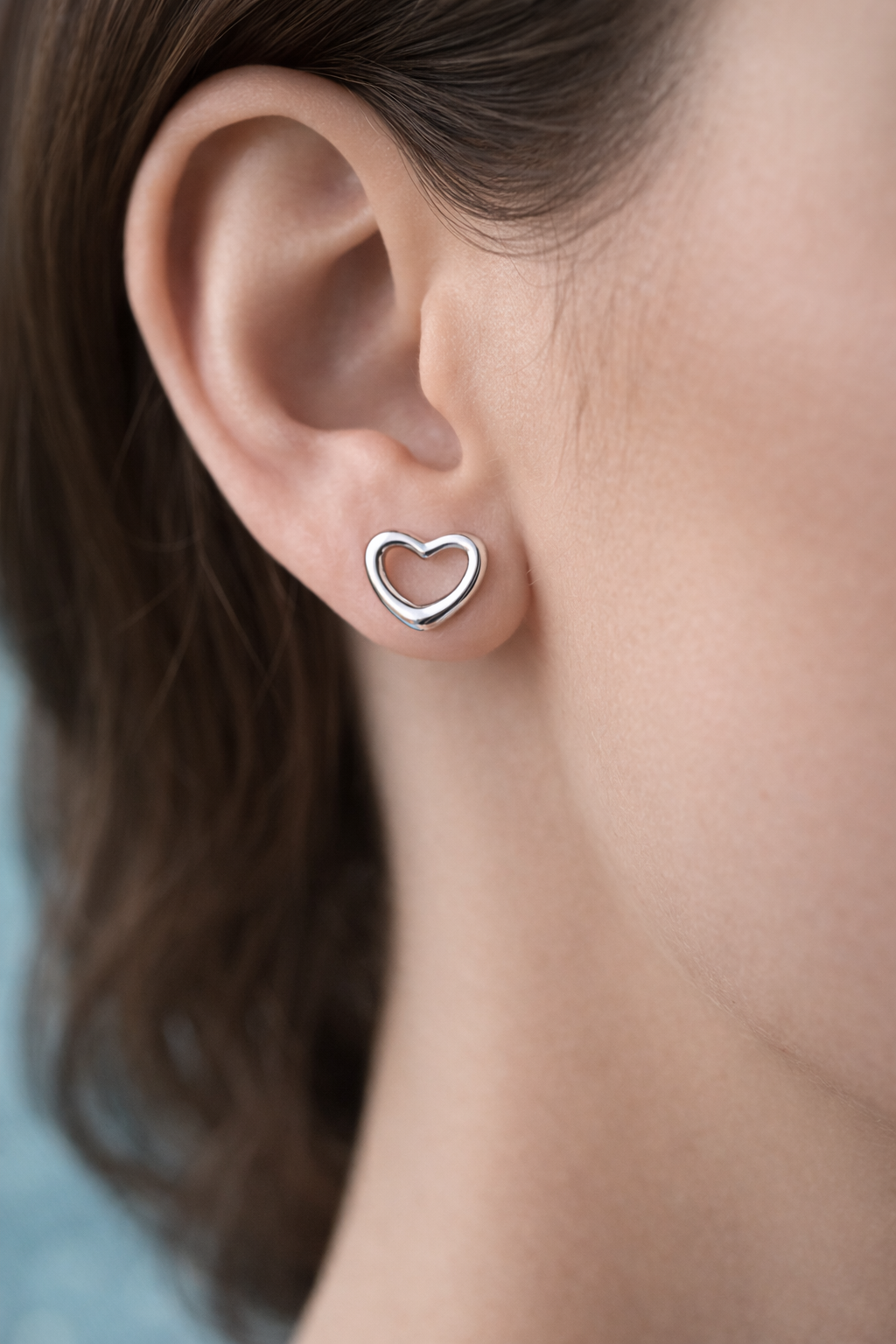 Minimal Heart Studs, Delicate Heart Studs, Everyday Love Earrings
