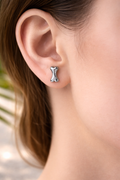 Minimal Bone Studs, Modern Bone Studs, Chic Bone Earrings