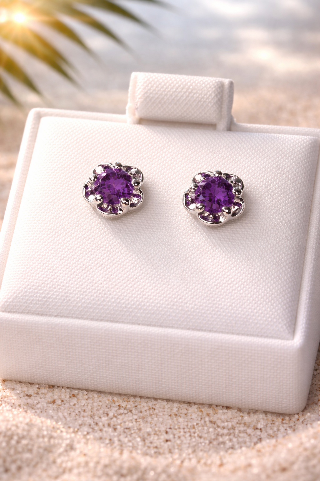 Elegant Amethyst Studs, Timeless Violet Earrings, Amethyst Shine Studs