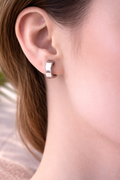 Minimal Silver Hoops, Modern Silver Hoops, Timeless Huggie Earrings
