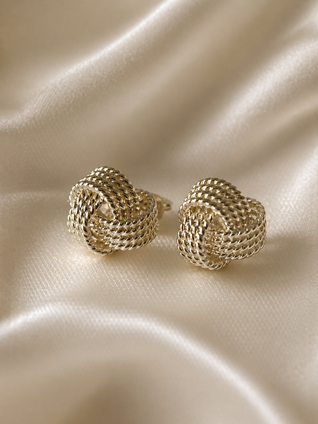 Classic Silver Knot Studs, Woven Knot Silver Earrings, Everyday Elegant Silver Studs