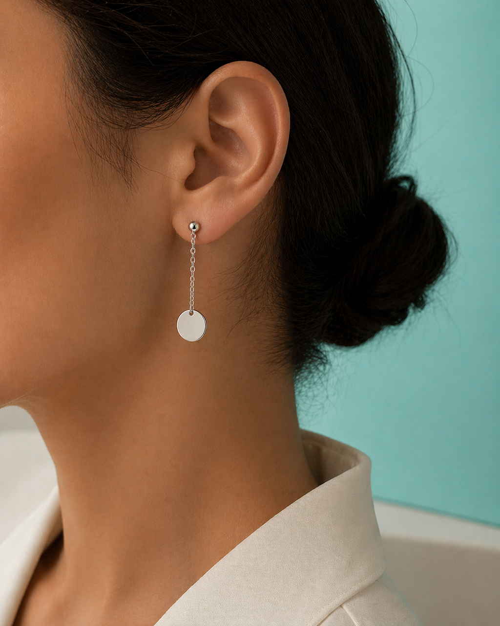 Minimalist Silver Dangle Earrings, Elegant Sterling Silver Drops, Chic Sterling Silver Drops