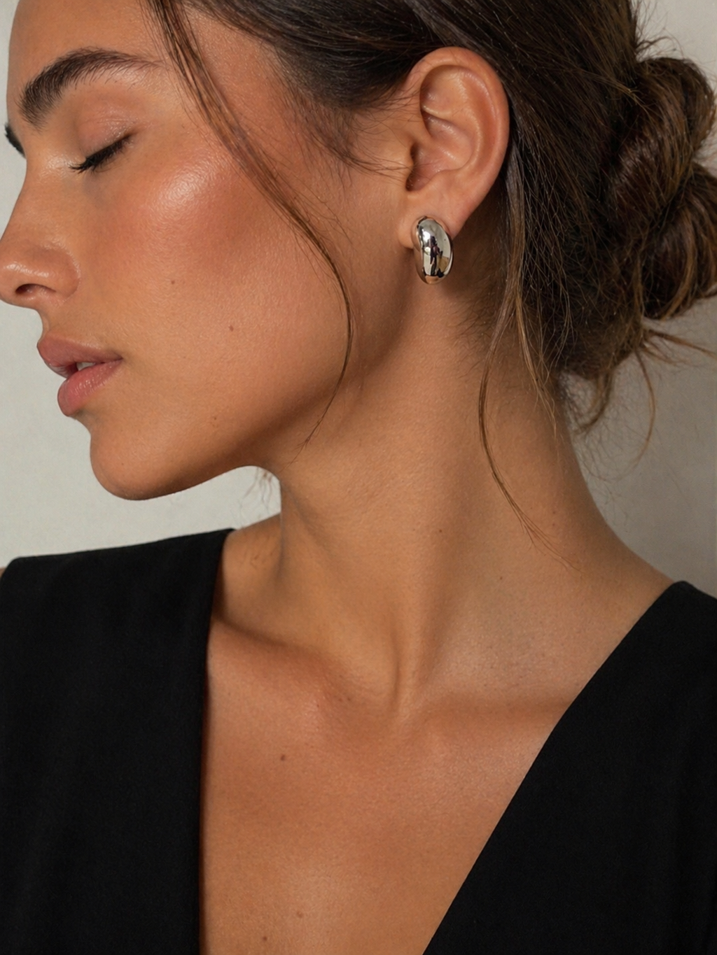 Sterling Silver Teardrop Studs, Minimalist Silver Studs, Elegant Silver Stud Earrings