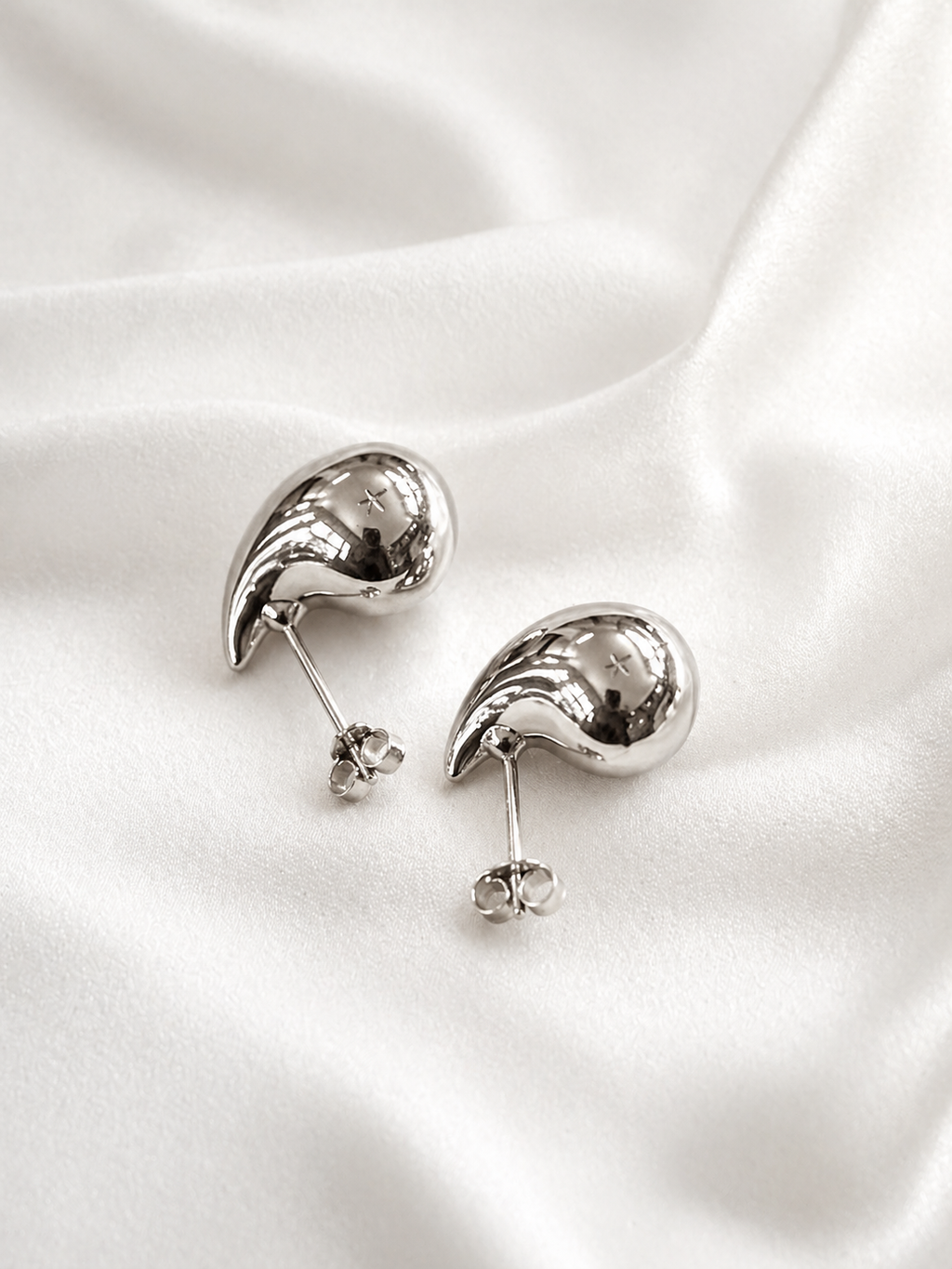 Sterling Silver Teardrop Studs, Minimalist Silver Studs, Elegant Silver Stud Earrings