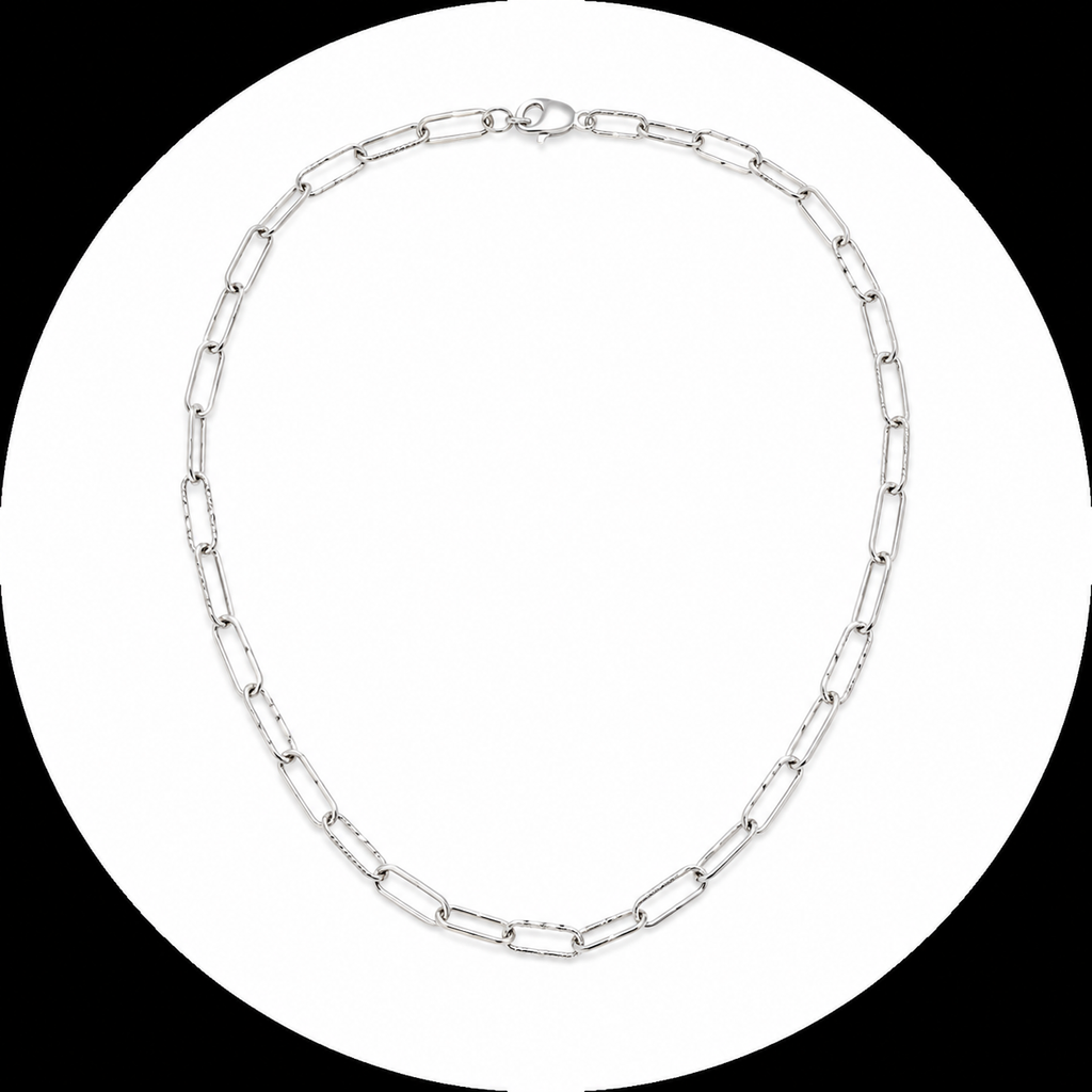 Sterling Silver Paperclip Link Necklace, Modern, Elegant and versatile necklaces