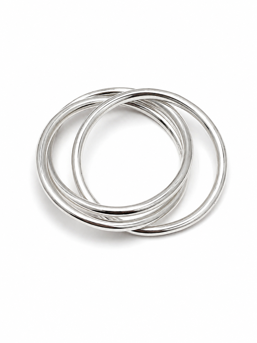 Sterling Silver Bracelet, Bangle bracelet, Interlocking Bracelet