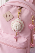 Cute Hat Keychain, Cute Girly Hat Keychain, Mini Crochet Sun Hat Keychain with Gold Clasp