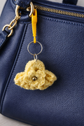 Handmade Yellow purse Keychain, Cute Handmade Crochet purse Keychain,