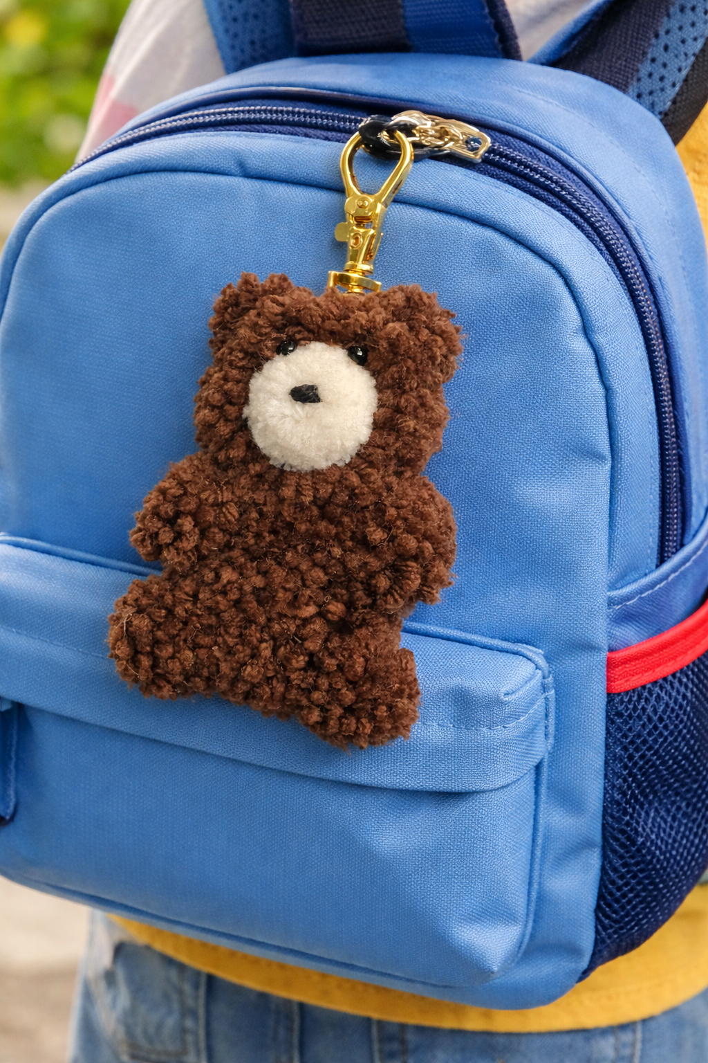 Cute Bear Keychain, Mini Teddy Bear Charm, Teddy Bear Bag Accessory.