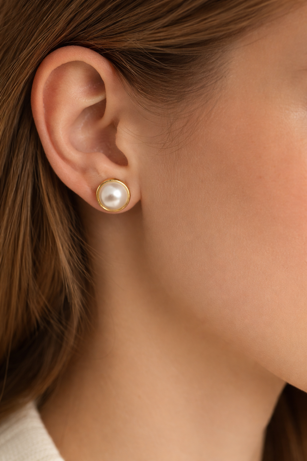 Classic Pearl Studs, Timeless Pearl Studs, Simple Pearl Studs, Modern Pearl Earrings