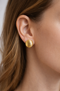 Classic Gold Ball Studs, Elegant Gold Stud Earrings, Textured Gold Ball Earrings