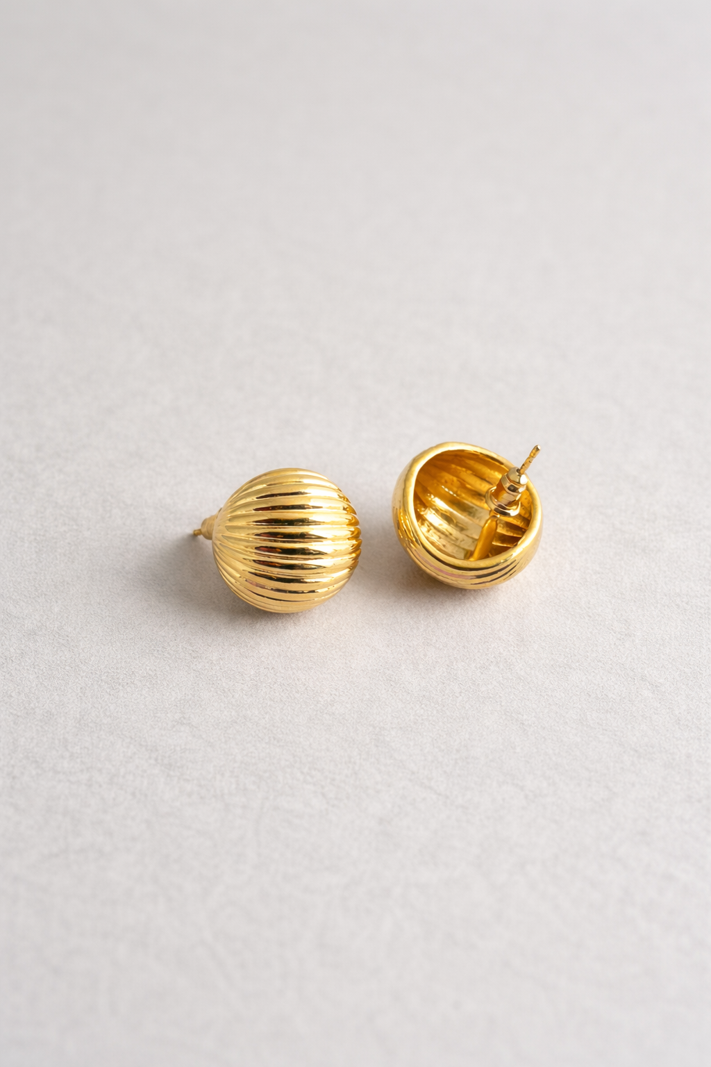 Classic Gold Ball Studs, Elegant Gold Stud Earrings, Textured Gold Ball Earrings