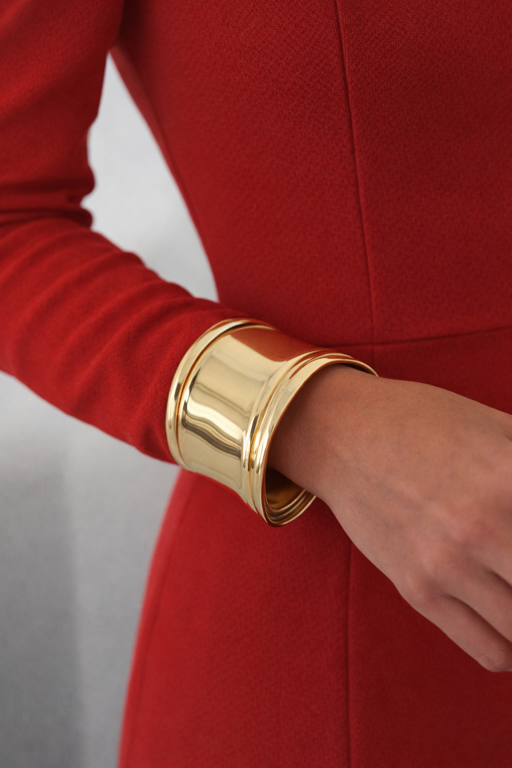 Wide Gold Cuff Bracelet, Minimalist Gold Cuff, Elegant Gold Cuff