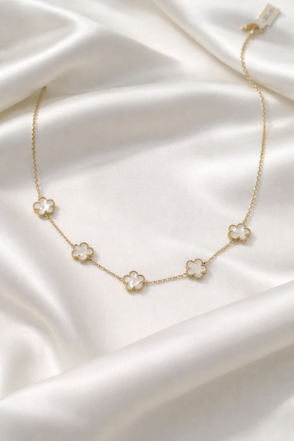 Dainty Clover Chain Necklace, Classic Gold Clover Necklace, Delicate Clover Link Necklace
