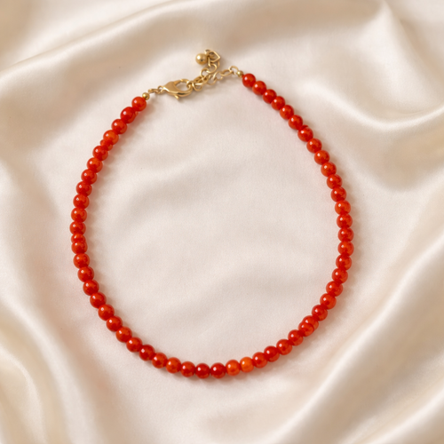 Classic Coral Beaded Necklace, Elegant Coral Necklace, Luxury Coral Necklace