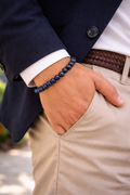 Elegant, minimalist design Bracelet, Stretch fit for easy wear Bracelet, Natural lapis lazuli stones