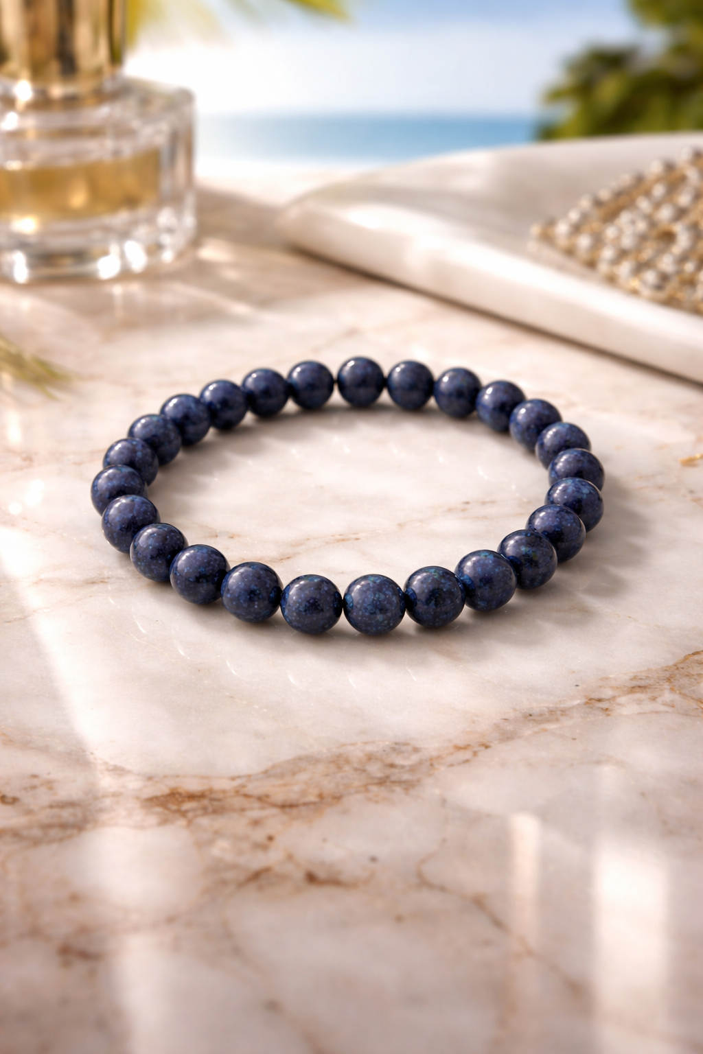 Elegant, minimalist design Bracelet, Stretch fit for easy wear Bracelet, Natural lapis lazuli stones