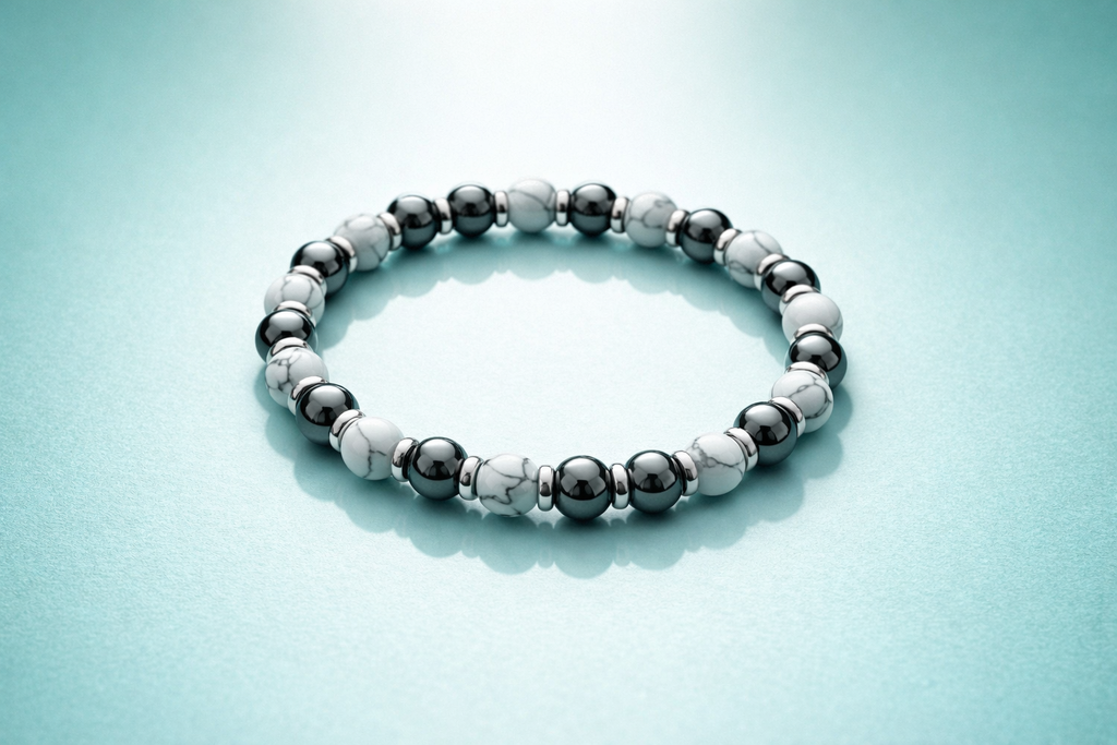 Men’s Luxury Bead Bracelet, Elegant Men’s Bracelet, Premium Stone Bracelet