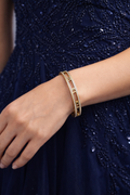 Gold Roman Numeral Bangle, Luxury Gold Statement Bangle, Modern Roman Numeral Cuff