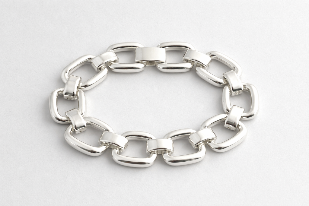 Geometric Link Bracelet, Bold Link Bracelet,Chunky Chain Bracelet