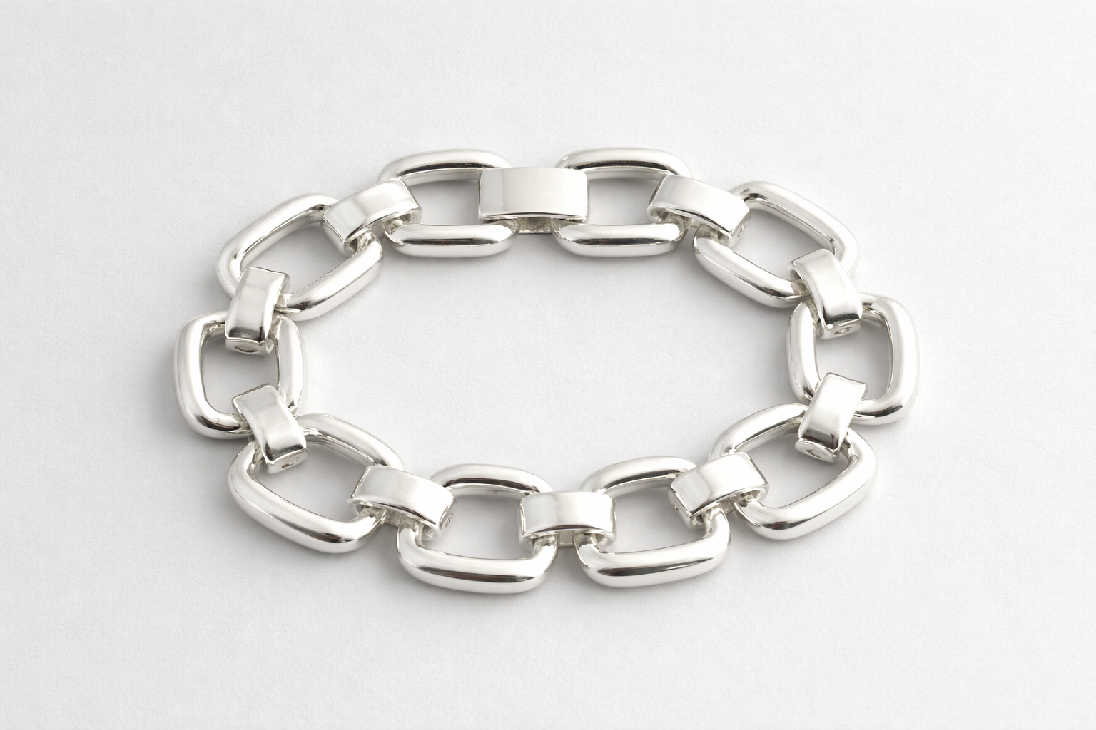 Geometric Link Bracelet, Bold Link Bracelet,Chunky Chain Bracelet