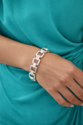 Geometric Link Bracelet, Bold Link Bracelet,Chunky Chain Bracelet