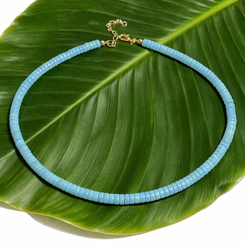 Turquoise Necklace, Trendy Necklace, Handmade Turquoise Jewelry Gift