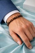 Tiger Eye Energy Bracelet, Minimalist Tiger Eye Bracelet, Luxury Beaded Bracelet for Men