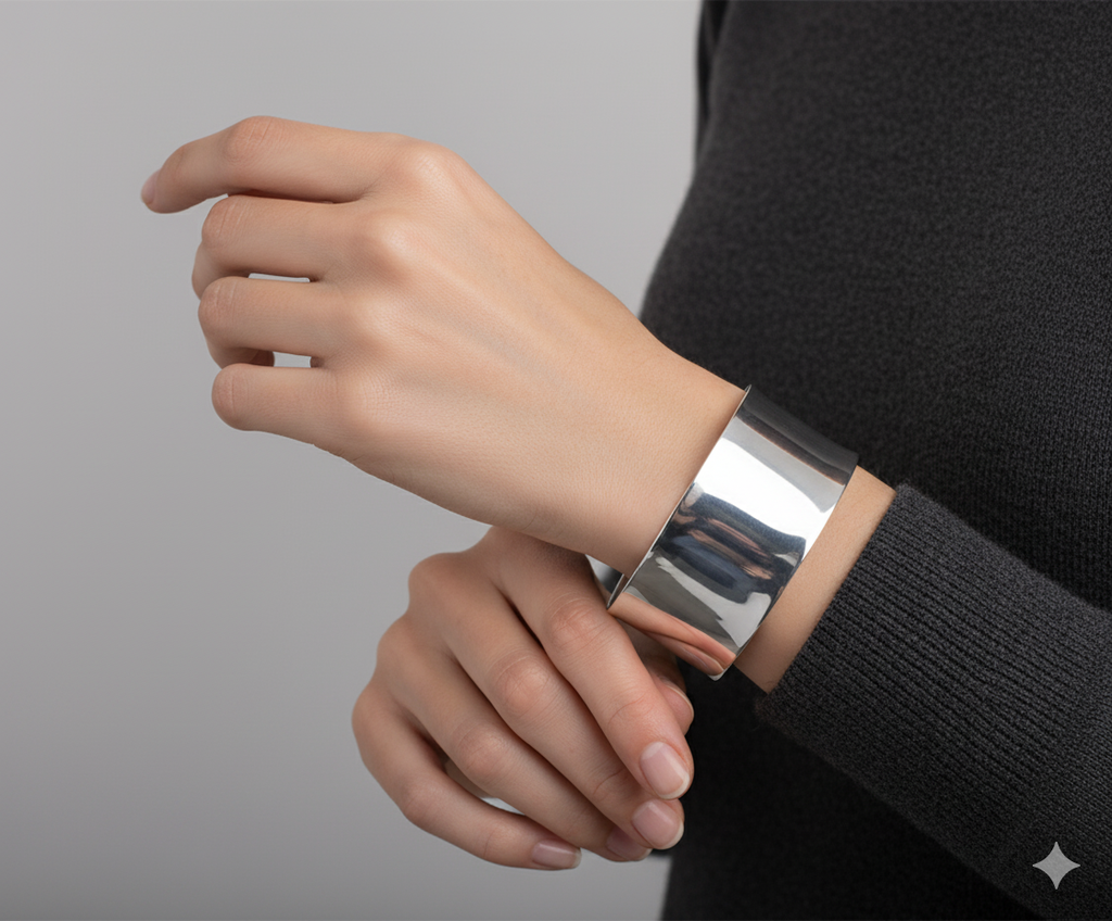 Silver cuff bracelet,Wide silver cuff bracelet,Silver bracelet gift.