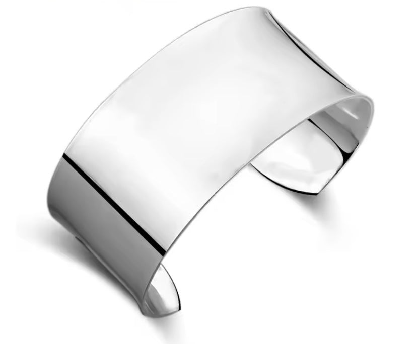 Silver cuff bracelet,Wide silver cuff bracelet,Silver bracelet gift.