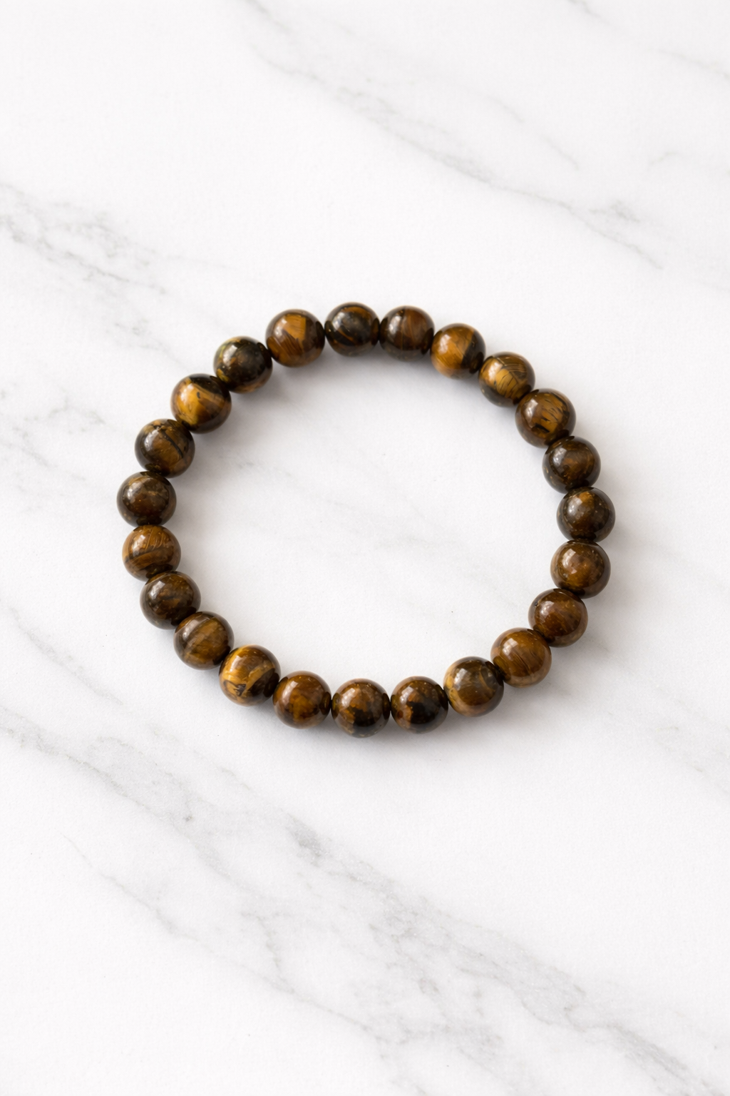 Tiger Eye Energy Bracelet, Minimalist Tiger Eye Bracelet, Luxury Beaded Bracelet for Men
