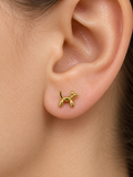 Gold-Filled Balloon Dog Studs, Gold-Filled Puppy Earrings, Gold-Filled Dog Stud Earrings