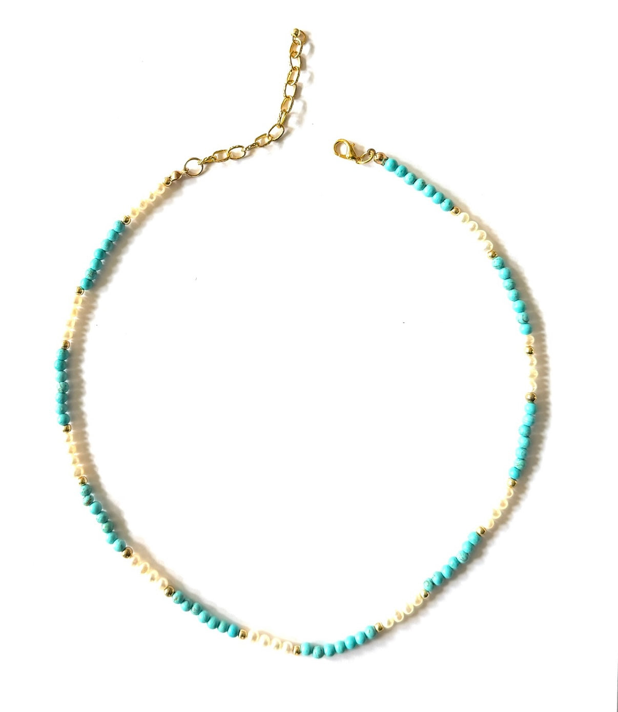 Turquoise and Pearl Necklace